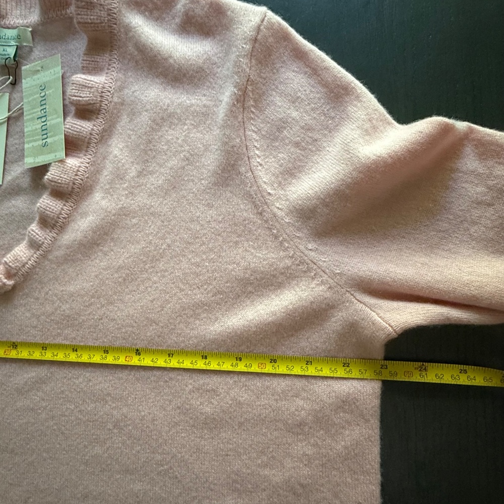 Sundance Gisella 100% Cashmere Pink Sweater Size XL - Picture 7 of 11
